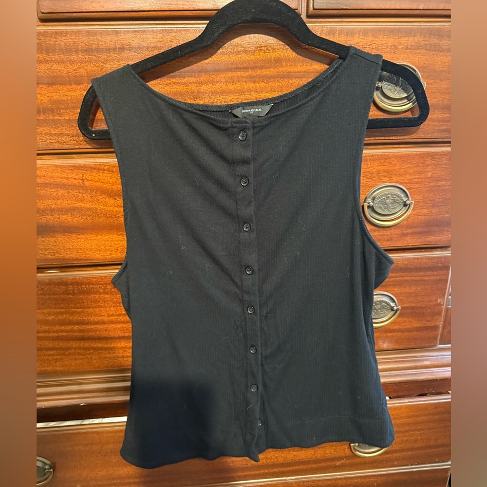 Womens large button down sleeveless shirt